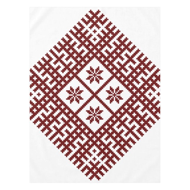 Latvian symbol motif design Auseklis Tablecloth (Front)