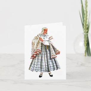 Latvian traditional folk custom card