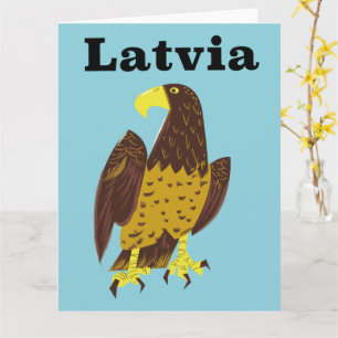Latvian travel poster. card