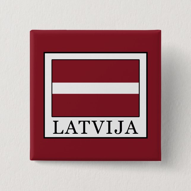 Latvija 2 Inch Square Button (Front)
