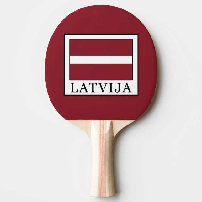 Latvija Ping Pong Paddle (Front)