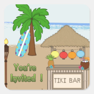 Laua / Tiki party Invitation Envelope Seal