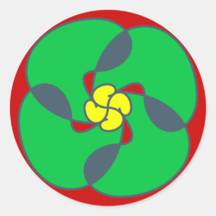 Lauburu Baskenkreuz Basque cross Classic Round Sticker
