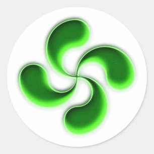 Lauburu Basque cross Classic Round Sticker
