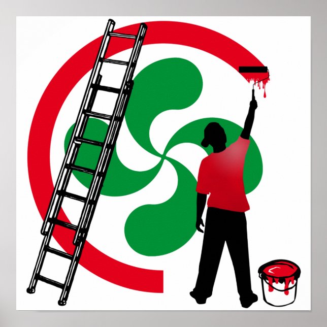 Lauburu - croix basque poster (Front)