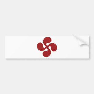 Lauburu Red Basque Cross Bumper Sticker