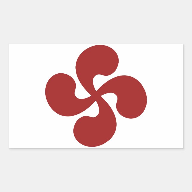 Lauburu Red Basque Cross Sticker (Front)