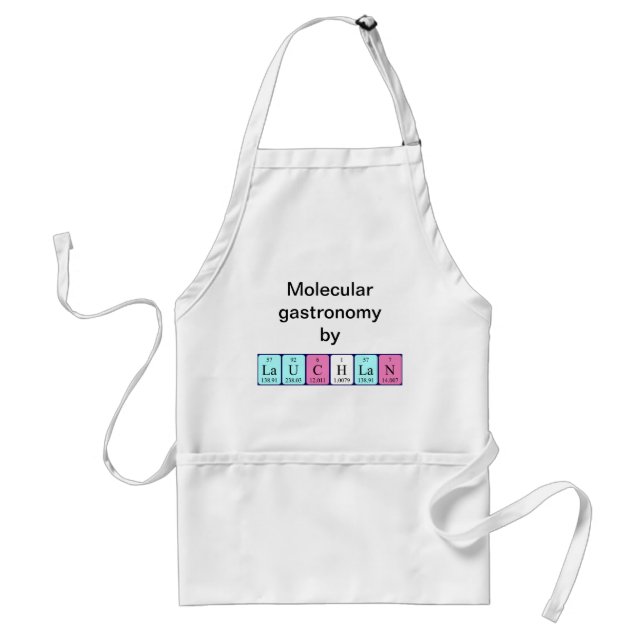 Lauchlan periodic table name apron (Front)