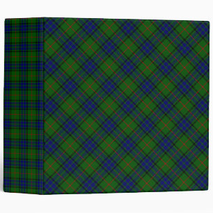 Lauder tartan blue green plaid binder