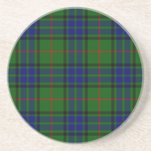 Lauder tartan blue green plaid coaster