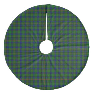 Lauder tartan blue green plaid fleece tree skirt
