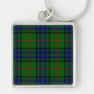 Lauder tartan blue green plaid keychain