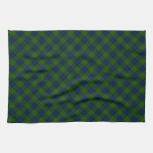 Lauder tartan blue green plaid kitchen towel