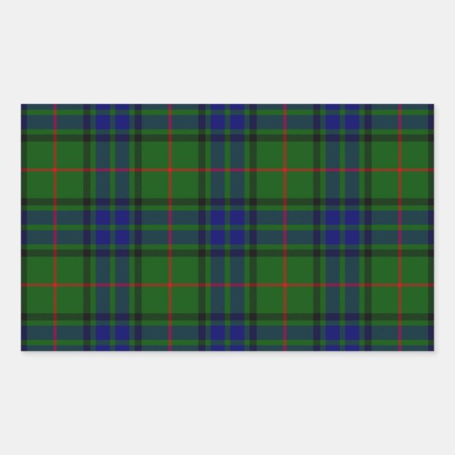 Lauder tartan blue green plaid sticker (Front)