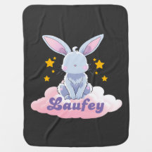 "Laufey Bunny on a Cloud with Stars - Cute Design"