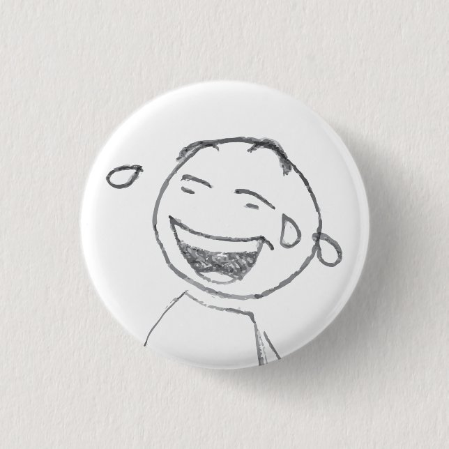 Laugh 1 Inch Round Button (Front)