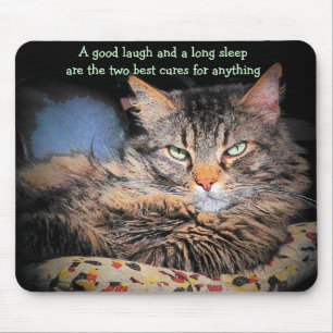 Laugh and Long Sleep is the Cure Mouse Pad