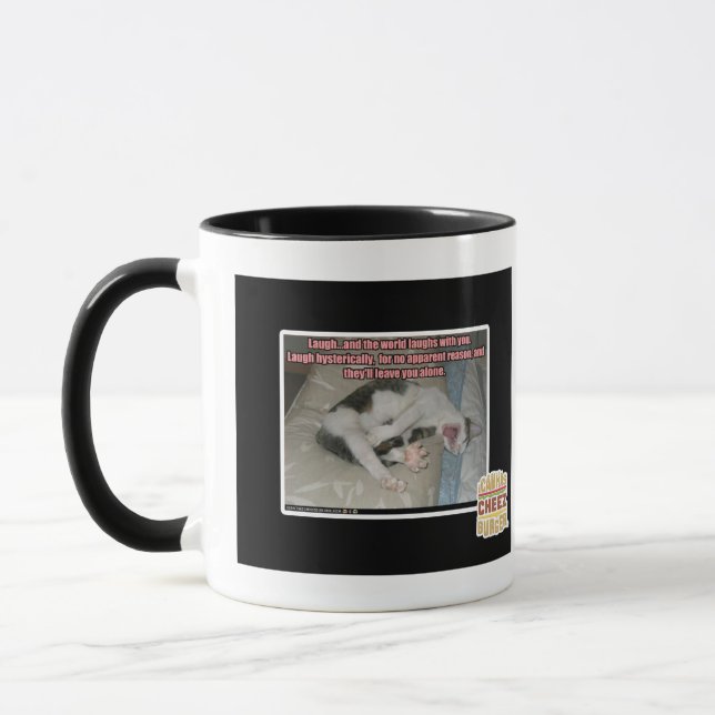 Laugh and the world laughs with you mug (Left)