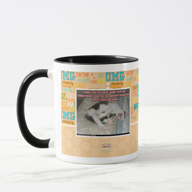 Laugh and the world laughs with you mug (Left)