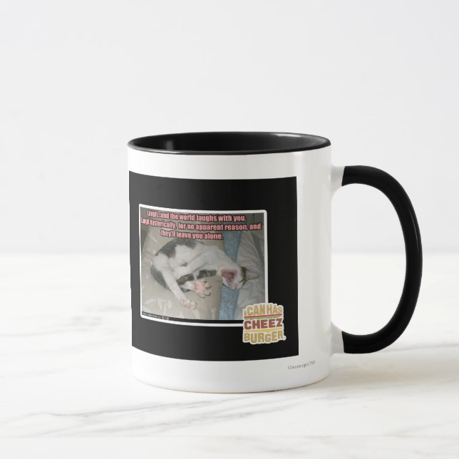Laugh and the world laughs with you mug (Right)