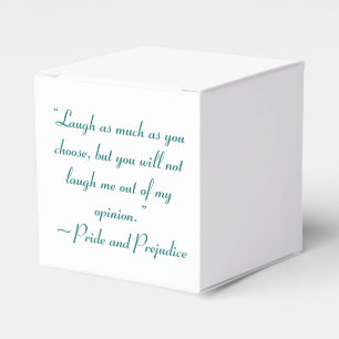 Laugh As Much As You Choose Jane Austen Quote Favor Box