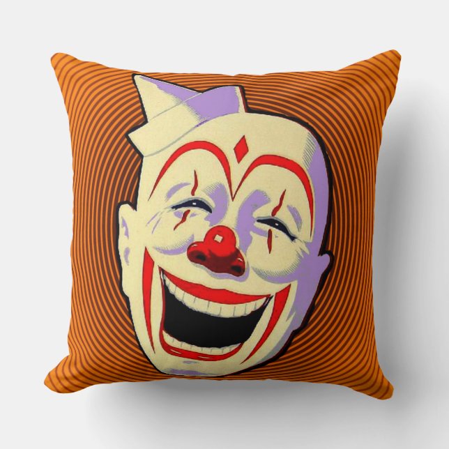 Laugh Clown Laugh Throw Pillow (Front)