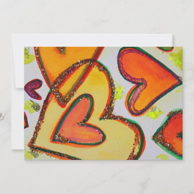 Laugh Hearts Crossing Custom Invitation ou Invitat (Devant)