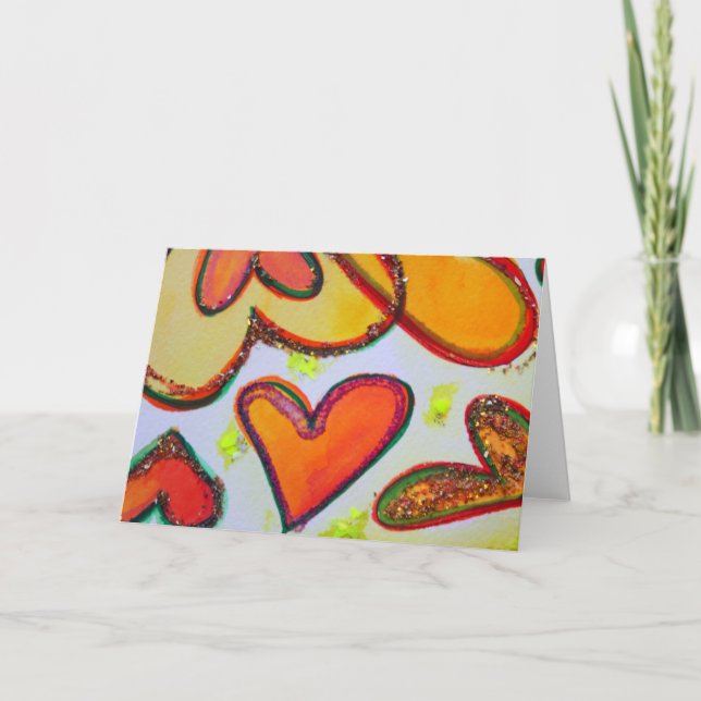 Laugh Hearts Garden Greeting Cards and Note Cards (Front)