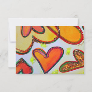 Laugh Hearts Garden Small Invitations or Invites