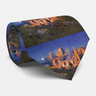 Laugh Kills Lonesome Vintage Western   Tie