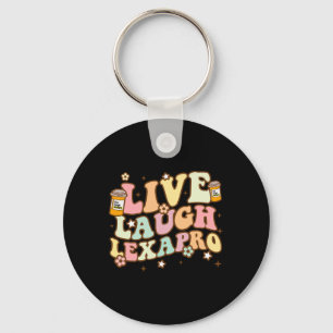 Laugh Lexapro Groovy Mental Health Awareness Thera Keychain