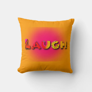 Laugh Logo Square Throw Pillow