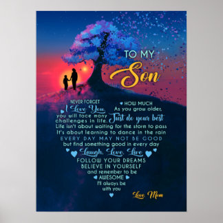 LAUGH, LOVE, LIVE - TO MY SON - MOM POSTER