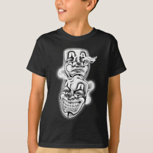 Laugh Now Cry Later Chicano Tattoo Flash  T-Shirt