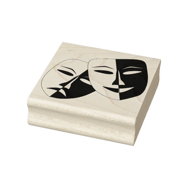 Laugh Now Cry Later Mask Rubber Stamp (Stamp)