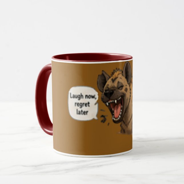 Laugh Now Regret Later | Funny Coffee  Mug (Front Left)