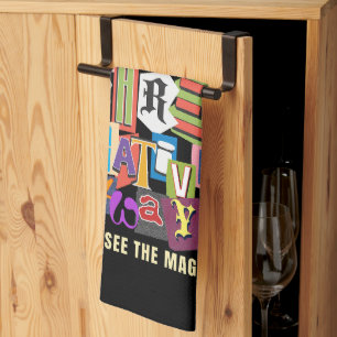 Laugh Often – Positive Typography Quote Design Kitchen Towel