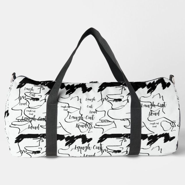 Laugh Out Loud  Basketball Football Soccer  Duffle Bag (Front)