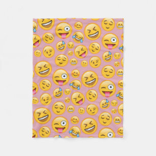 Laugh Out Loud (lol) Emoji Pattern Fleece Blanket