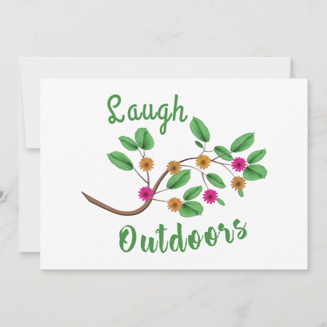 Laugh Outdoors Invitation (Front)