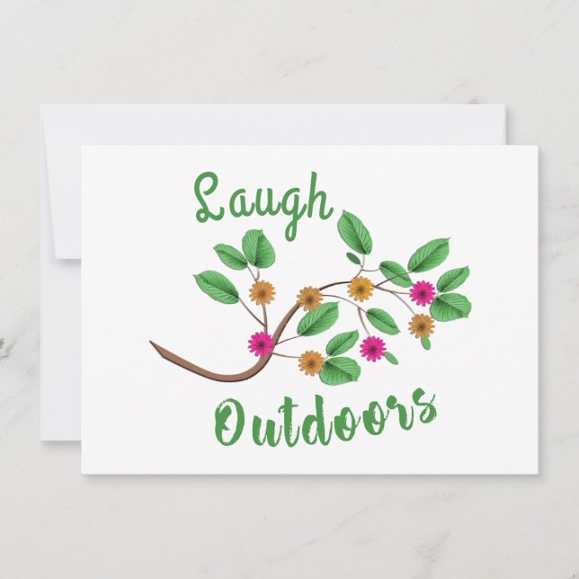 Laugh Outdoors Invitation (Front)