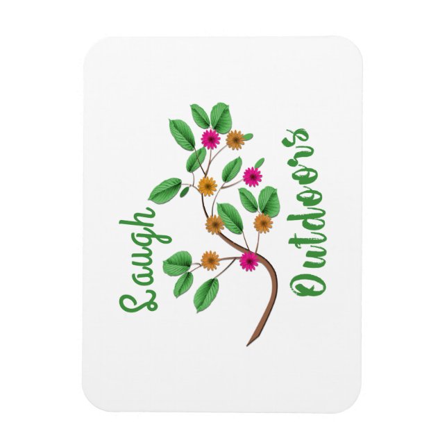 Laugh Outdoors Magnet (Vertical)