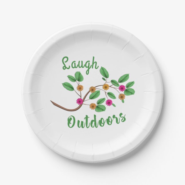 Laugh Outdoors Paper Plate (Front)