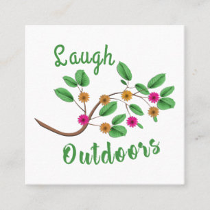 Laugh Outdoors Square Business Card