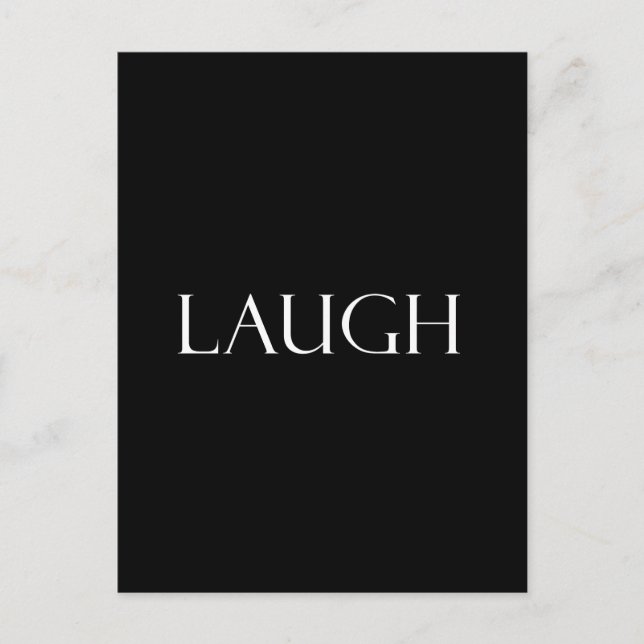 Laugh Quotes Inspirational Laughter Quote Postcard (Front)
