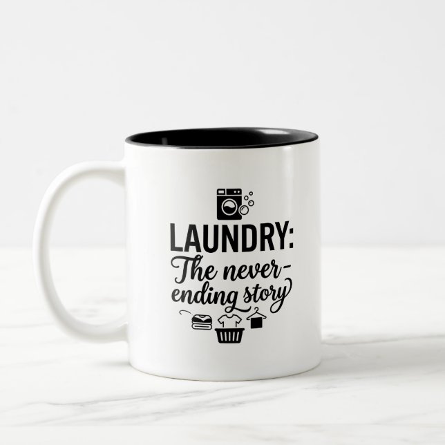 Laugh with Every Sip Two-Tone Coffee Mug (Left)