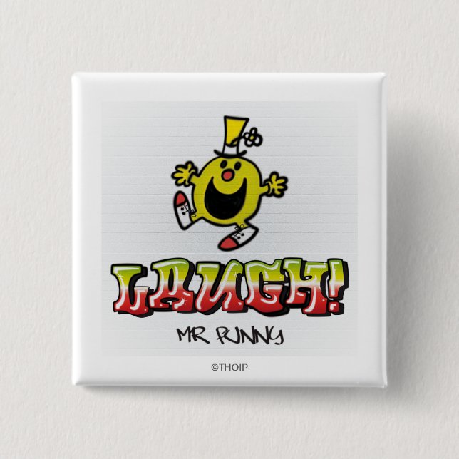 Laugh With Mr. Funny 2 Inch Square Button (Front)