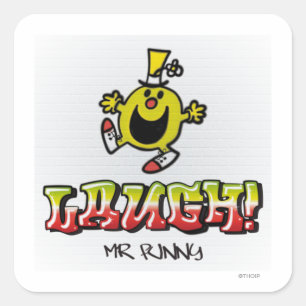 Laugh With Mr. Funny Square Sticker
