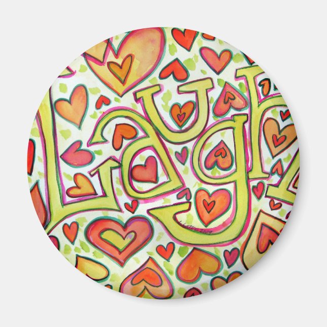 Laugh Word Art Magnet (Front)