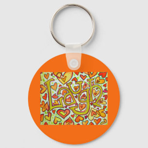 Laugh Word Glitter Art Painting Keychain